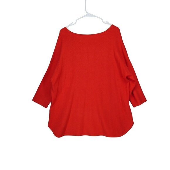 Soft Surroundings Knit Red Sweater Plus Size Women 2X Keyhole 3/4 Sleeve - Picture 6 of 12
